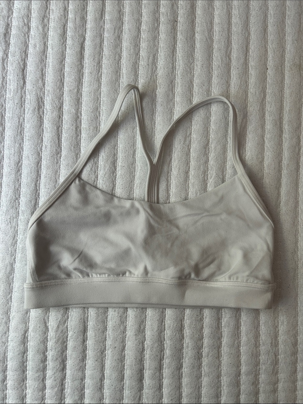 lululemon athletica Light Cream Strappy Sports Bra